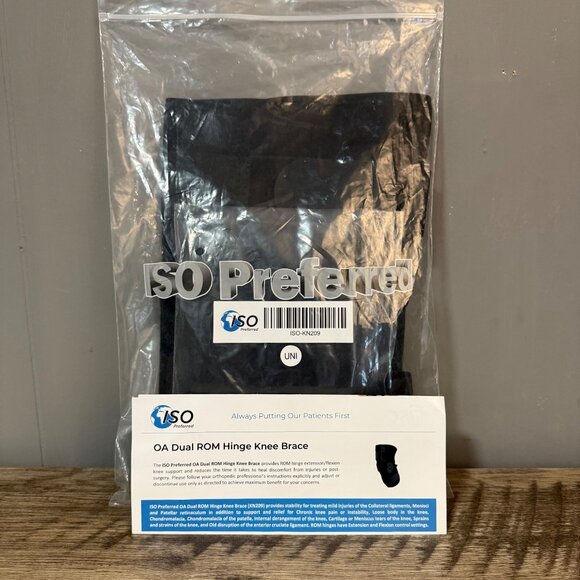 Iso Preferred OA Dual ROM Hinge Knee Brace! UNI ISO-KN209 ~ Brand New! - Picture 1 of 4